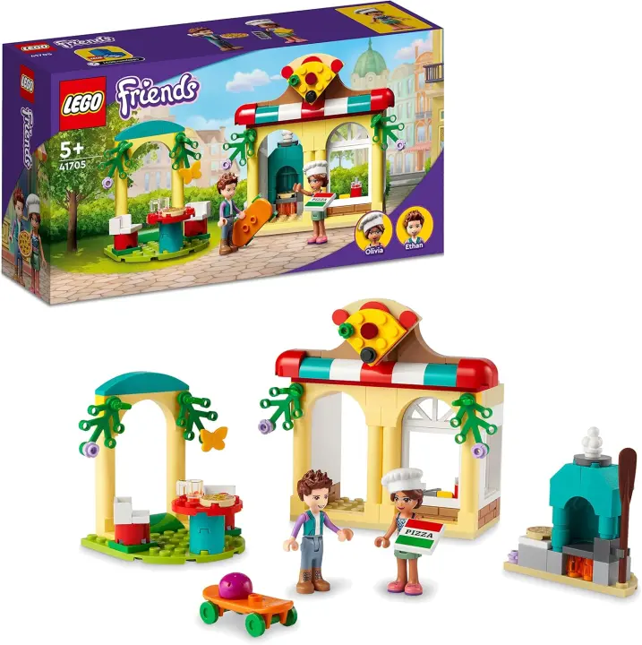 LEGO 41705 Friends Pizzería de Heartlake City, Juguete de Comida con Mini Muñeca Olivia, Regalos Originales para Niños y Niñas de 5 Años o Más - 1