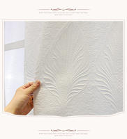 Cortinas De Encaje Europeas 1PC Estilo Moderno Sencillo Para Sala De Estar Y Dormitorio Translúcidas Con Patrón Geométrico - details 2