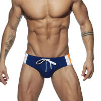 Bragas De Natación Para Hombre Moda Verano 2023 Estilo Low Waist Splicing Bikini Deportivo Para Playa Y Surf Material Poliéster Y Spandex - details 10