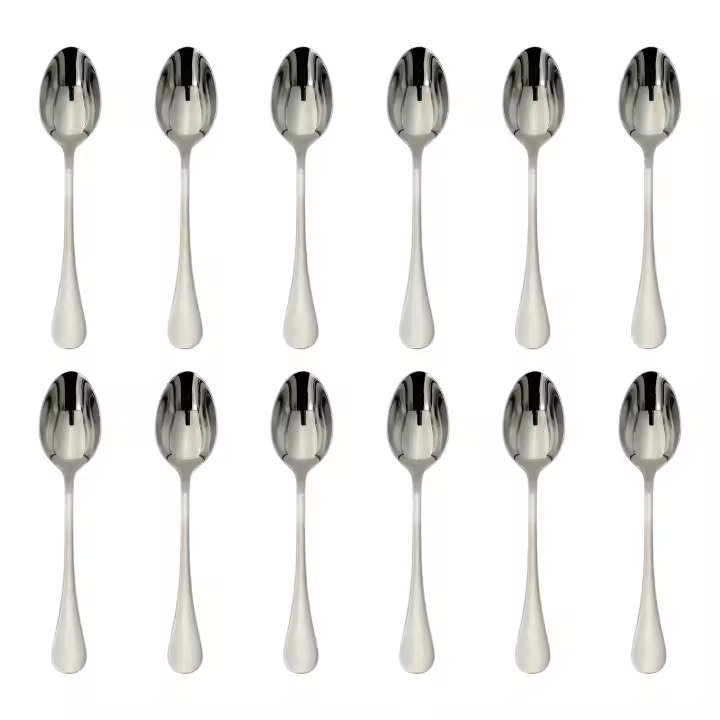 WAI 2 MARKET - Cucharas de Postre de Acero Inoxidable 18/0 Pulido - Disponibles en Sets de 12, 24 y 72 Piezas, Tamaño 15 cm x 3.2 cm, Perfectas para Postres, Helados, Yogur, Banquetes, Bodas, Catering y Uso Profesional - 1