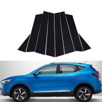 8Pcs Pilares Negros Brillantes Para MG ZS ZX ZST Astor 2018-2023 Adornos De Puerta Y Ventana Accesorios Exteriores De Coche - details 0