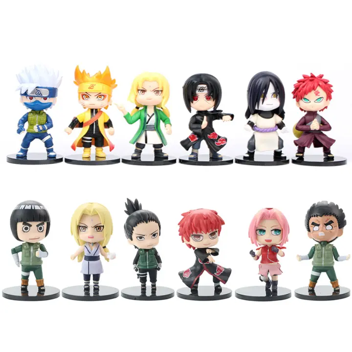 Juego De Figuras De Acción Naruto Shippuden Q Version 12pcs Hinata Sasuke Itachi Kakashi Gaara Jiraiya Sakura PVC Juguetes Para Niños - 1