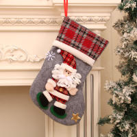 Grande Calcetines De Navidad Decoración Para Familia Y Fiesta Navideña Con Diseños De Santa Claus Renos Oso Y Oso Polar - details 7
