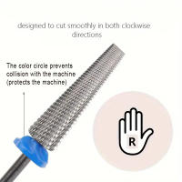Juego De Brocas Para Uñas De Carburo De Titanio Extra Largo 5 En 1 Accesorios De Seguridad Para Salon De Uñas Eliminación Eficiente De Esmalte De Gel Y Acrílico - details 1
