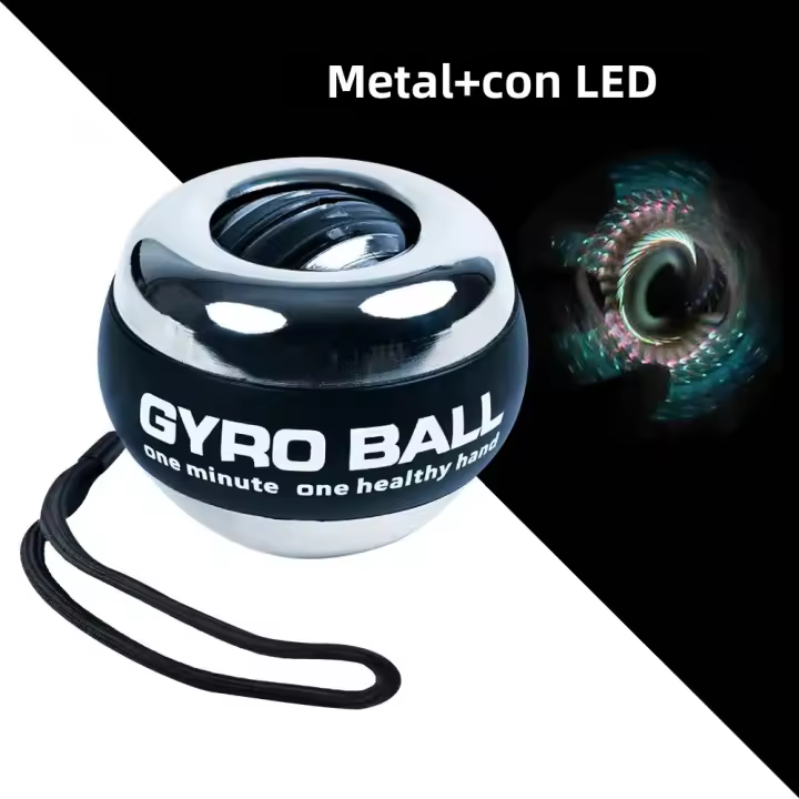 Bola De Poder En La Muñeca Con LED Inicio Automático Gyroscopio Entrenador De Agarre Ejercicio De Fitness Para Los Braza Y Músculos De La Mano Equipo Deportivo Para El Hogar - 1
