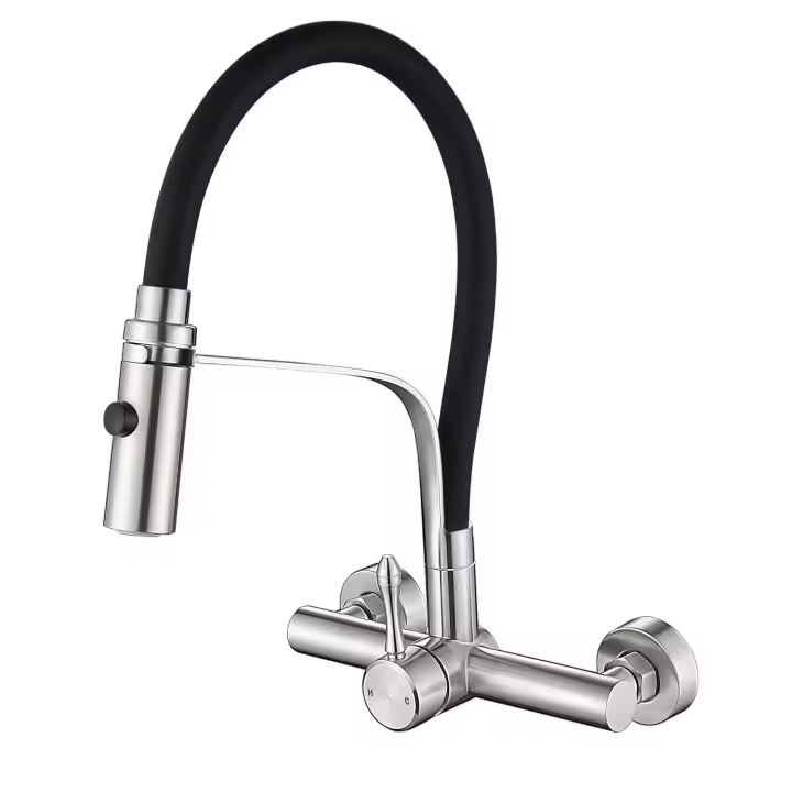 Grifo de cocina de Maple inoxidable 304, Grifo de Agua fría y Caliente con rotación de 360 Grados, color Plisado - 1