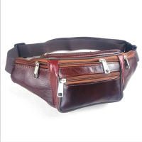 Bolsa De Cintura Para Hombre De Cuero Genuino Bolsa De Móvil Con Cadena Estilo Fashion Bolsa De Cintura Para Deporte Y Aventura - details 5