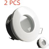2/5 Pcs IP65 Impermeable Fijación Recessed GU10/MR16 Luz De Punto LED Enclume Redondo Cuadrado Enclume De Bombilla De Spot GU10 Material De Aluminio Blanco - details 0