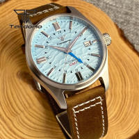 Reloj Automático Tandorio NH34 Para Hombres 39mm GMT Pilot Diversión AR Cristal De Zafiro Fecha Resistente Al Agua 20BAR Moda Relojes De Pulsera De Acero Inoxidable - details 15