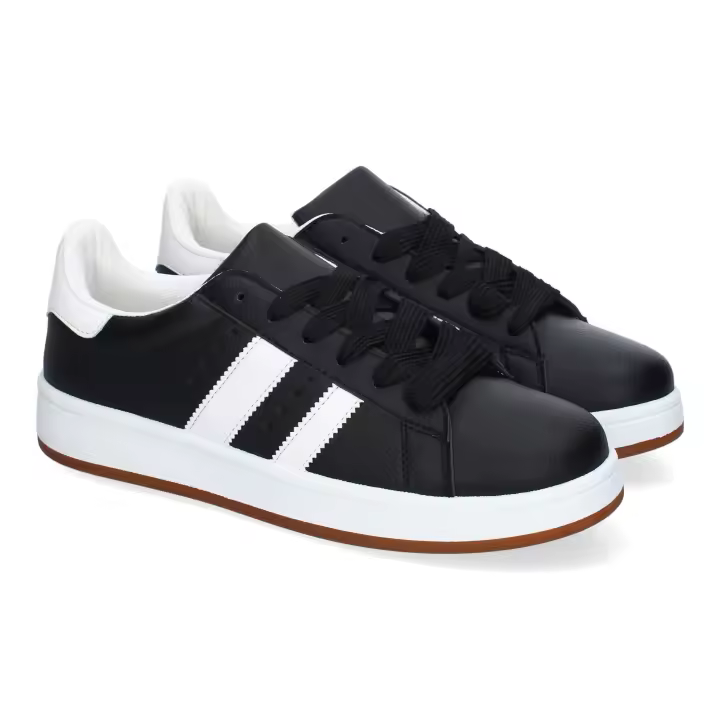 Zapatillas casual cómodas para hombre color negro FC-91 - 1