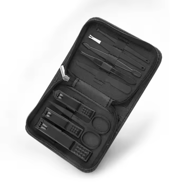 Juego De Tijeras Para Uñas 9 Piezas Acero Inoxidable Completo Para Manicura Y Pedicura Herramientas De Exfoliación De Uñas Para Cuidado Personal Belleza - 1