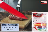 Lolek Set de 7 Cuchillos de Acero Inoxidable + Pelador de Patatas de Cerámica - details 1