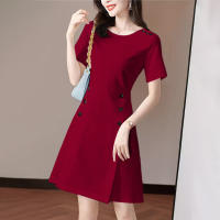 ZANZEA Vestido Elegante Para Mujer Oficina Estilo Coreano Vintage Manga Corta Cintura Ajustada Vestido Mini Verano A-Line Para Fiesta - details 1
