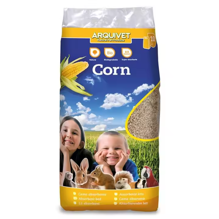 Lecho de Maíz  para Roedores 10L - Absorbente Higiénico  Arquivet - 1