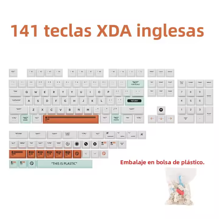 Kit De Keycaps PBT Dye Sublimation 141 Teclas XDA Profile Para Teclado Gaming MX Switches GMK67 Accesorios De Teclado Mecánico - 1