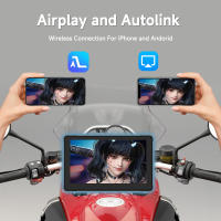GPS De Motocicleta Portátil JIUYIN IPX7 Pantalla De Navegación Impermeable De 7 Pulgadas Con Wireless Apple Carplay Y Android Auto Display Dual BT - details 4