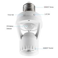 Soporte De Lámpara E27 Con Sensor De Movimiento PIR 360 Grados Y Luz LED No Ajustable Tiempo De Retardo Base De Diodo Emisor De Luz AC 100V-265V - details 1