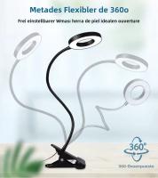 Lámpara De Escritorio LED Ajustable En 3 Colores USB Multiusos Flexible Para Lectura En La Cama Luz Nocturna Moderna Negra - details 7