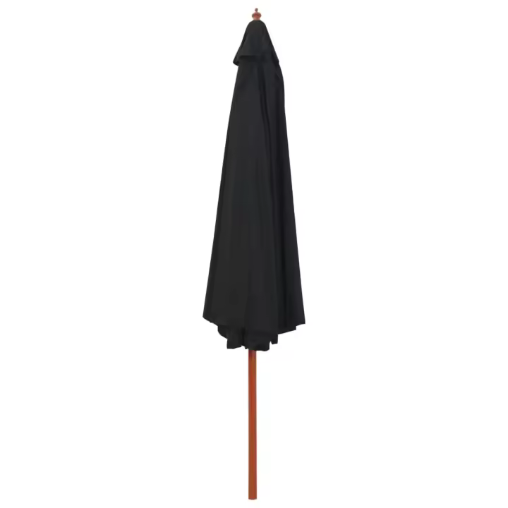 Sombrilla de Jardín con Palo de Madera Negro 350 cm - 1