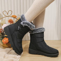 Botas De Nieve Impermeables Antideslizantes Para Mujer Con Peluche Sintética Abrazadera De Plataforma Botines De Invierno Calientes Talla 35-44 - details 5