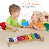 Xilofón De 8 Teclas Tamaño Compacto Glockenspiel Con Placa De Aluminio Colorida Y Mallets De Madera Instrumento De Percusión Musical Regalo - details 6