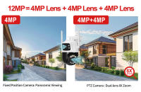 Cámara De Seguridad Exterior ASECAM 12MP 6K Wifi Con Zoom 8X Pantalla Dual Detección De Humanos AI Seguimiento Automático CCTV iCSee - details 3
