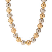 Collar Corto De Bolas Grandes Para Mujer Accesorio De Cuello Con Cadena Joyería De Moda 2024 Pulsera Encantos Tendencia - details 4