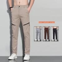 Pantalones Deportivos Casuales Para Hombre Verano 2023 Pantalones Rectos Delgados Cómodos Secado Rápido Adecuados Para Negocios Y Exterior - details 1