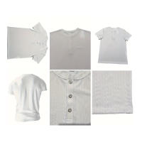 Camiseta De Hombre Estilo Moderno Con Rayas Cuello Henley Corta Transpirable Y Suave Para Ropa Casual De Verano - details 4