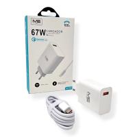 Cargador de carga súper rápida , Cable de carga de teléfono USB tipo c,  Cargador Turbo Carga 67W con cable de 1m. Cargador de viaje USB-A a USB-C. Cargador Tipo C de 67W Qualcomm 3.0 Carga Rápida Compatible con SAMSUNG, XIAOMI, MAC, PD 3.0, QC 3.0, PPS - details 1