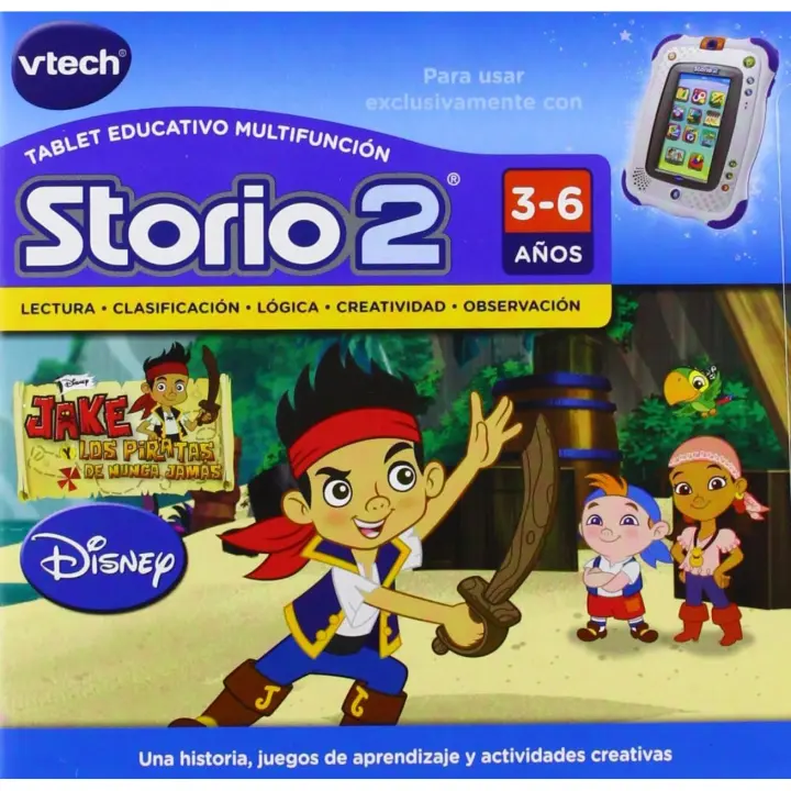 Juego educativo JAKE y los PIRATAS de NUNCA JAMÁS para STORIO 2 - Tablet multifunción - 3-6 años - Versión en español - VTECH - 1