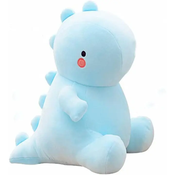 Lindos juguetes de peluche de dinosaurio, muñecos de peluche de dinosaurio gordo, peluche de dinosaurio suave, regalos de cumpleaños para niños, niñas y niños, color azul - 1