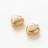 4pcs Colgante De Corazón De Amor Sólido En Oro 14K 18K Con Anillo De Salto Para Suministros De Joyería DIY Accesorios De Joyería - details 17