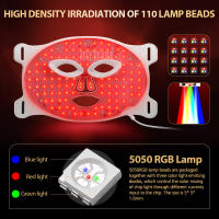 Máscara De Luz LED Para El Rostro Con 7 Colores Terapia De Silicona Fotón Belleza Para Levantar La Cara Anti-Arrugas Control De Aceite Blanqueamiento Y Reparación De Piel - details 4