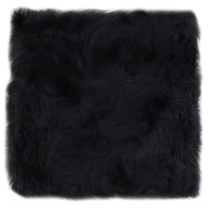 Fundas de Sillas 2 UDS Piel de Oveja real gris oscuro 40x40 cm - 1