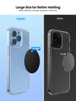 TOPK Placa De Metal Para Teléfono 4 Piezas Reemplazo Universal Para Soporte De Teléfono Magnético Para Todos Los Automóviles Con Adhesivo 3M Montaje En Tablero Negro - details 6