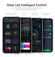 Cadena De Luces LED RGB 40M Smart Exterior Festoon Luz De Fiesta Bluetooth IP65 Para Exterior Con Lámpara De Línea De Cuero Cinta LED Para Decoración De Navidad Y Hogar - details 4