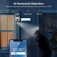 Cámara De Seguridad Exterior ASECAM 12MP 6K Wifi Con Zoom 8X Pantalla Dual Detección De Humanos AI Seguimiento Automático CCTV iCSee - details 11