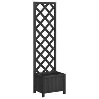 vidaXL Jardinera con enrejado madera maciza de abeto Color Marrón,  Gris,  Negro y mas - details 0