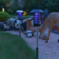 Lámpara Solar Exterior Con 8 LEDs Y Asesoria De Seguridad 3 En 1 Para Jardín Patio Escenario De Paisaje Luz De Mosquitos Resistente Al Agua - details 6