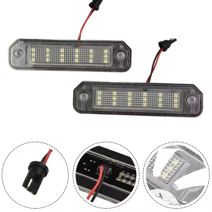2PCS Luz De Placa De Matrícula LED Blanca 6000k Para Honda Civic EJ EK EM EK9 EK4 Del Sol 92-00 Sin Errores Instalación Directa - 1