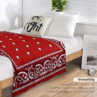 Manta De Tela De Coral Roja Suave Y Fluffy Para Sofá Y Cama Estilo Clásico Antipelusa Portátil Para Todas Las Estaciones - details 5