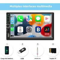 Radio De Coche Con Pantalla Táctil HD De 7 Pulgadas 2 Din Reproductor De Vídeo De Alta Calidad Con Wireless CarPlay Android Auto Bluetooth Cámara Trasera - details 5