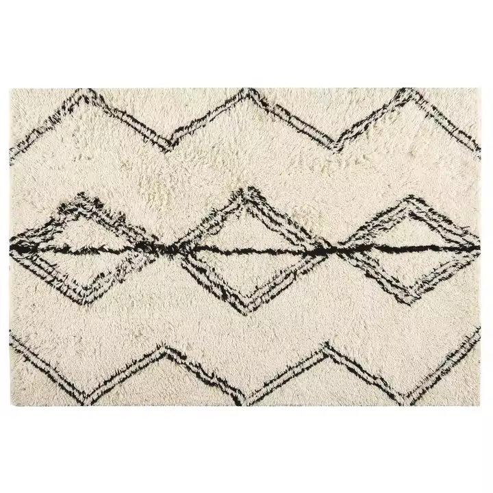 Parentesi Quadra  -  ALFOMBRA BERBERI ROMBOS BL/WH 160X230 - 1