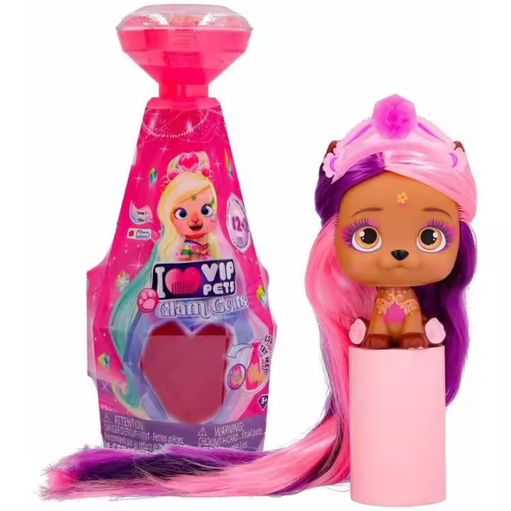 Cimco VIP PEST S5 GLAM GEMS SURTIDO - Figuras de Animales Coleccionables con Cápsula de Champú y Accesorios para el Pelo - 1