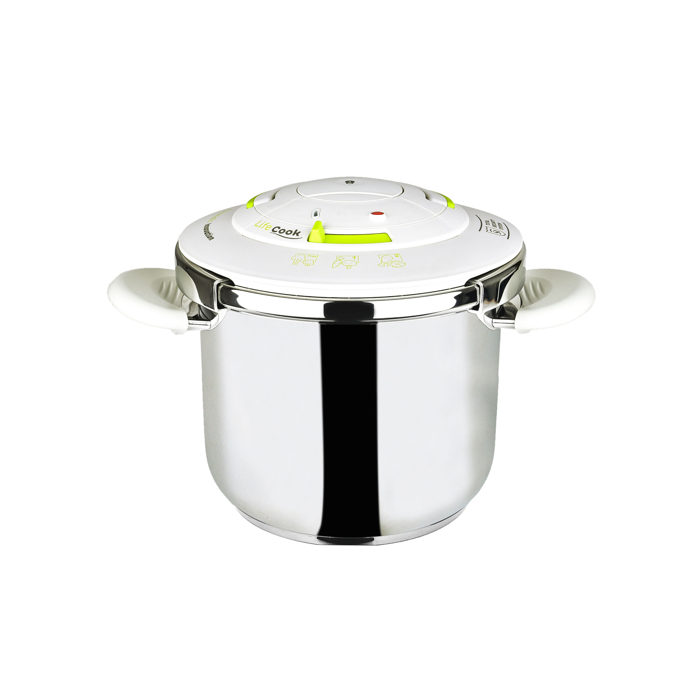 San Ignacio Olla a Presion 22 Cm 6,5 L LIFECOOK Acero Inoxidable - Cocina a Presión - Ahorro de Tiempo - Ahorro de Energía - Cocina Sana