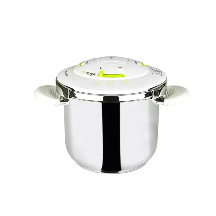 San Ignacio Olla a Presion 22 Cm 6,5 L LIFECOOK Acero Inoxidable - Cocina a Presión - Ahorro de Tiempo - Ahorro de Energía - Cocina Sana - 1