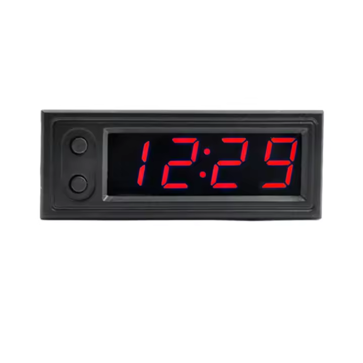 Reloj Digital LED 3 En 1 Para Coche Medidor De Temperatura Y Voltaje Voltímetro Luminoso Accesorios Electrónicos Para Automóviles - 1