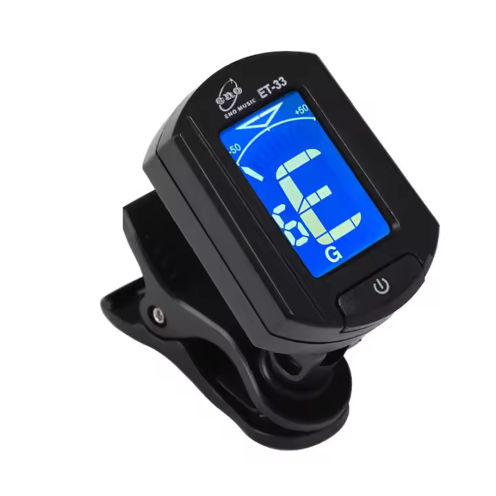 Afinador Digital Para Guitarra Bass Ukulele Violín Mandolín Afinador Electrónico Clip on Ajustable Calibración Acústica - 1
