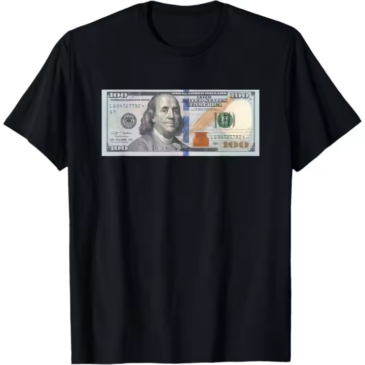 Camiseta de Manga Corta, 100% Algodón, Ropa Unisex para Hombres y Mujeres en 5 Tallas, Camiseta Negra, Cuello redondo con estampado. - 1